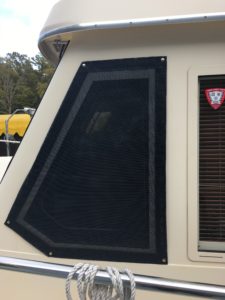 Window Screen on the side of a power boat
